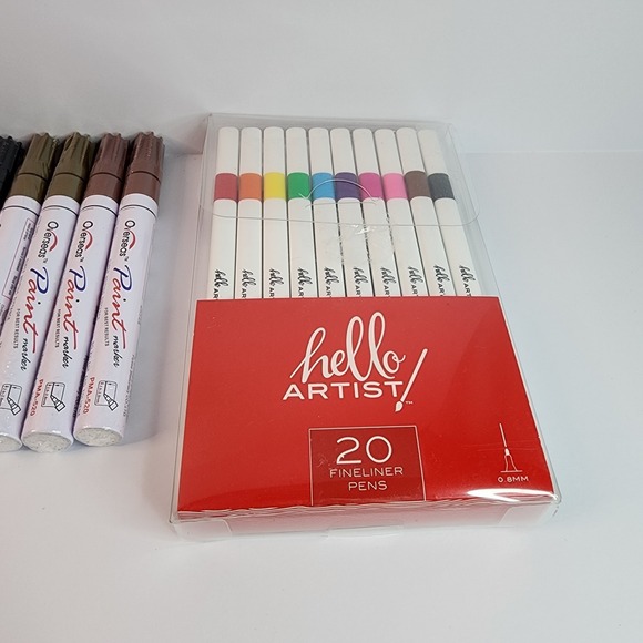 21 Overseas paint markers w/ 2 sets of Hello Artist fineliner pens - Picture 5 of 7